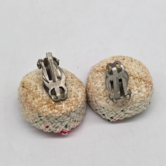 Vintage Christmas Clip-On Earrings With Bells & Glitter Accents - Picture 5 of 7